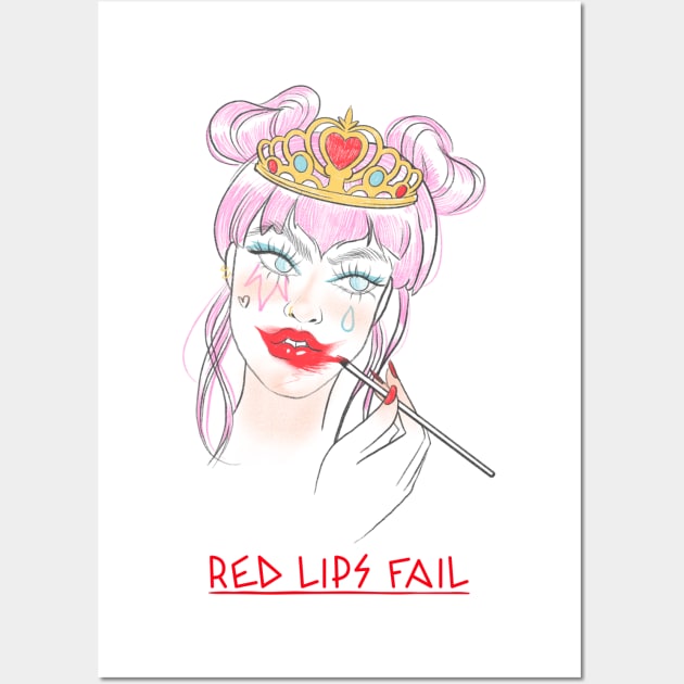 Red Lips FAIL Wall Art by Dream the Biggest